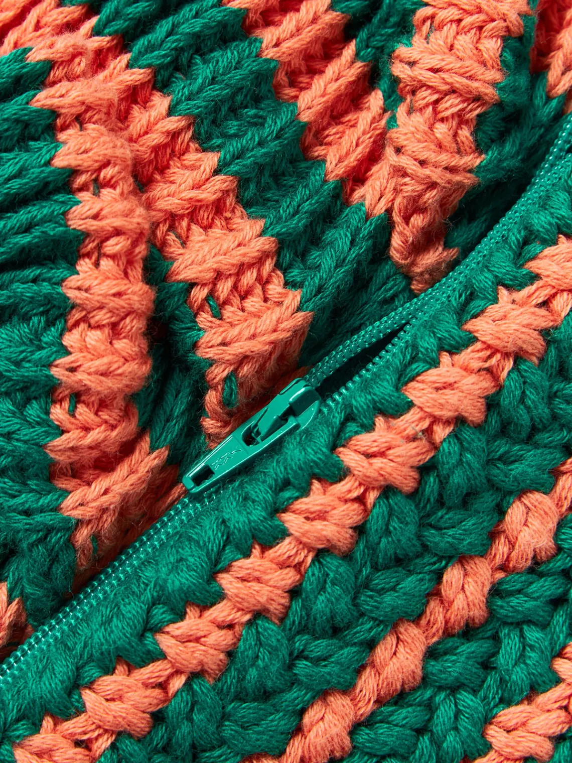 Best Funda de cojín de punto a rayas con volantes Blaise Cojines Decorativos|Mantas