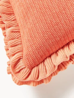 Outlet Funda de cojín de punto con volantes Pansy Mantas|Cojines Decorativos