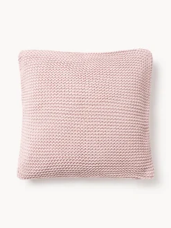 Mantas|Cojines Decorativos>Westwing Collection Funda de cojín de punto de algodón ecológico Adalyn Rosa claro