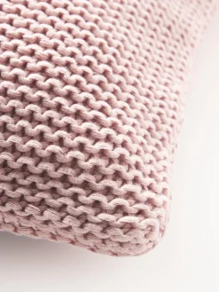 Mantas|Cojines Decorativos>Westwing Collection Funda de cojín de punto de algodón ecológico Adalyn Rosa claro
