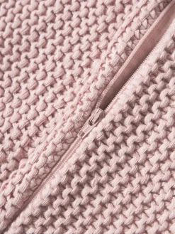 Mantas|Cojines Decorativos></noscript>Westwing Collection Funda de cojín de punto de algodón ecológico Adalyn Rosa claro