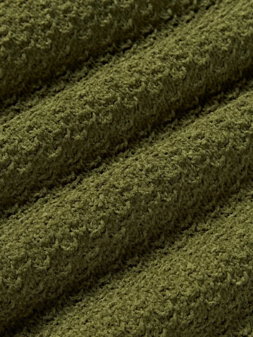 Cojines Decorativos|Mantas>Westwing Collection Funda de cojín de punto de chenilla Everly Verde oscuro