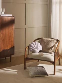 Mantas|Cojines Decorativos>Westwing Collection Funda de cojín de seda Rowan Taupe