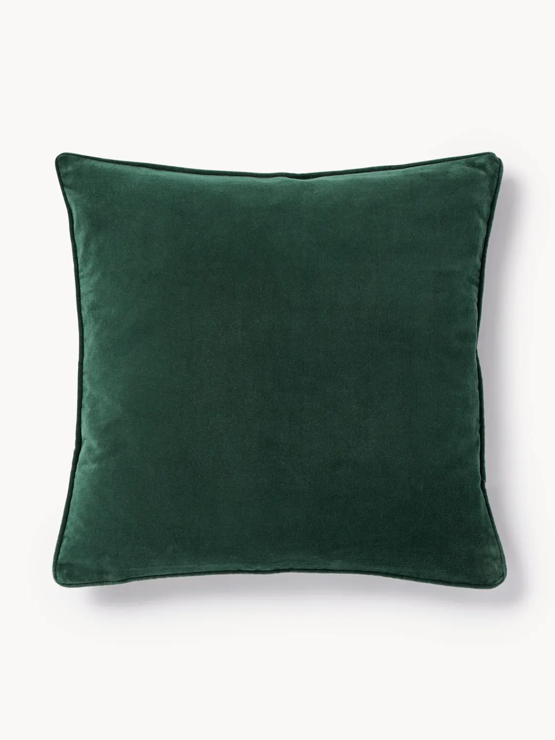 Mantas|Cojines Decorativos>Westwing Collection Funda de cojín de terciopelo Dana Verde oscuro