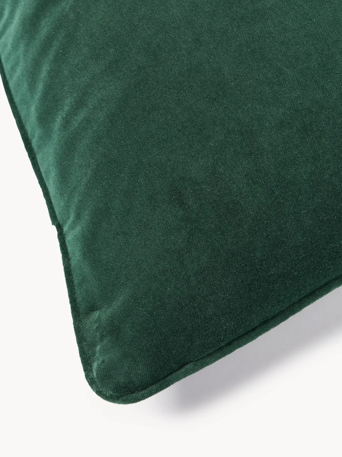 Mantas|Cojines Decorativos>Westwing Collection Funda de cojín de terciopelo Dana Verde oscuro