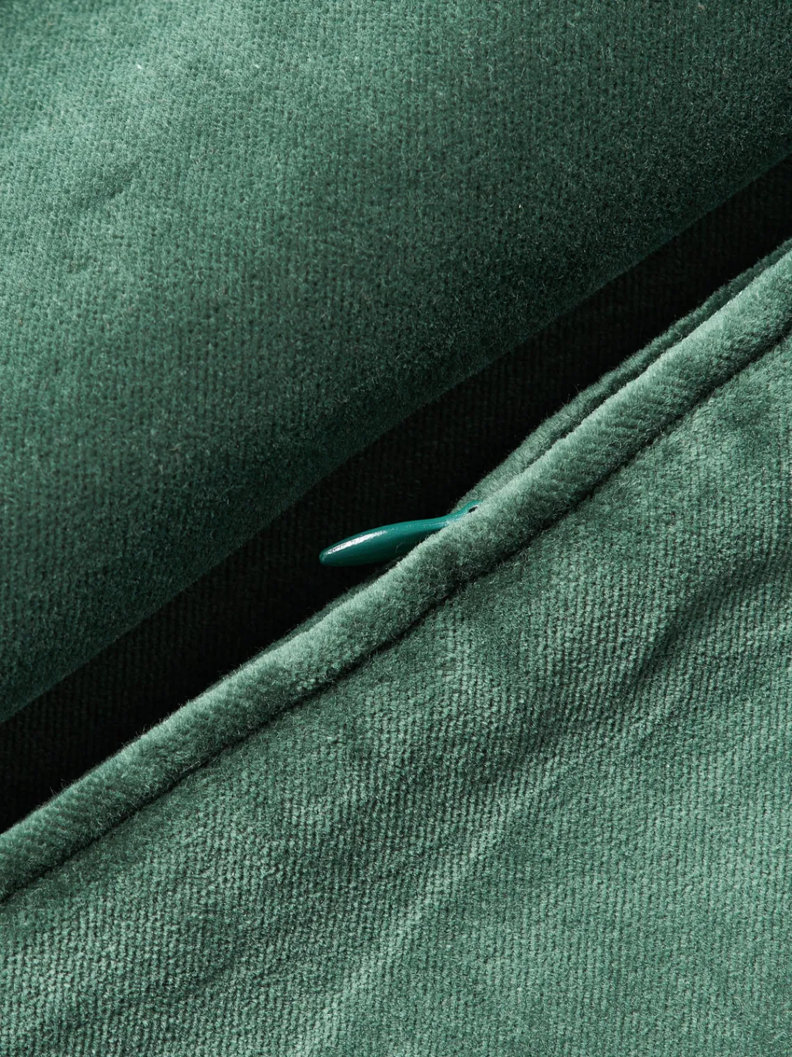 Mantas|Cojines Decorativos>Westwing Collection Funda de cojín de terciopelo Dana Verde oscuro