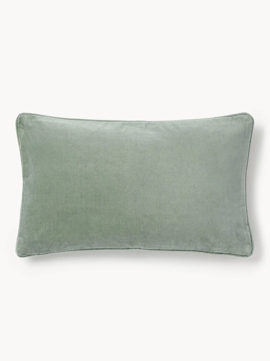 Mantas|Cojines Decorativos>Westwing Collection Funda de cojín de terciopelo Dana Verde salvia