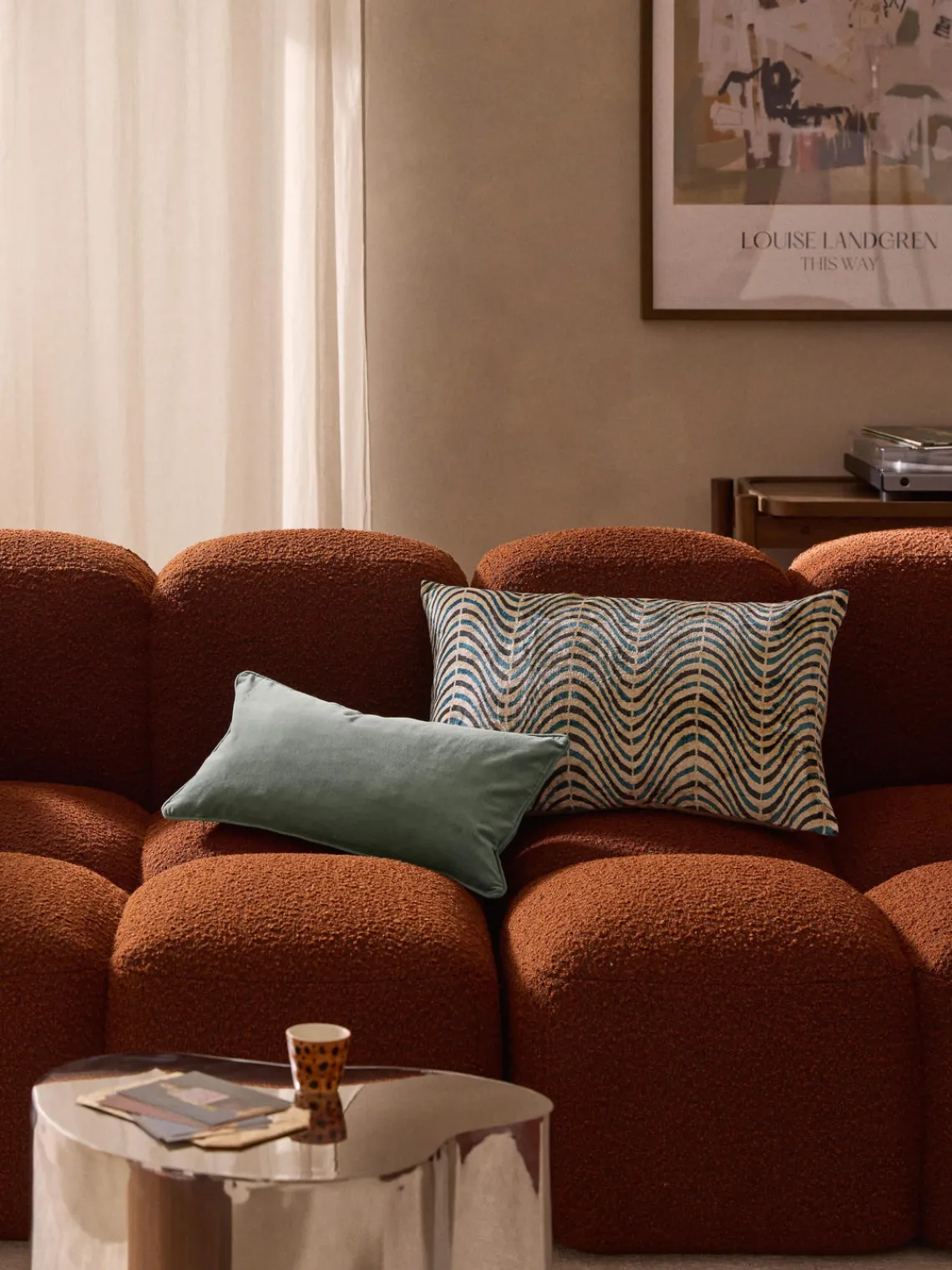 Mantas|Cojines Decorativos>Westwing Collection Funda de cojín de terciopelo Dana Verde salvia