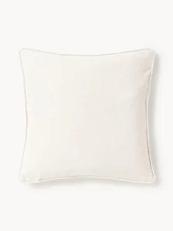 Mantas|Cojines Decorativos>Westwing Collection Funda de cojín de terciopelo Dana Blanco crema