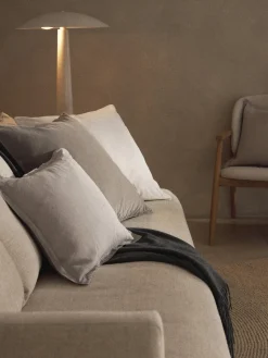 Mantas|Cojines Decorativos>Westwing Collection Funda de cojín de terciopelo Dana Blanco crema