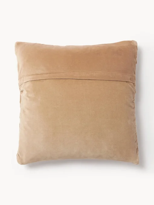 Cojines Decorativos|Mantas>Westwing Collection Funda de cojín de terciopelo texturizada Sina Ocre