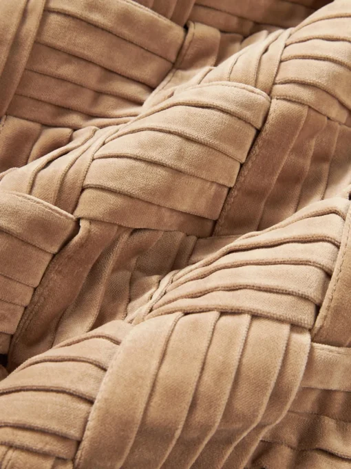 Cojines Decorativos|Mantas>Westwing Collection Funda de cojín de terciopelo texturizada Sina Ocre