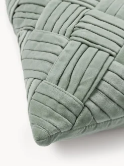 Cojines Decorativos|Cojines Decorativos></noscript>Westwing Collection Funda de cojín de terciopelo texturizada Sina Verde salvia
