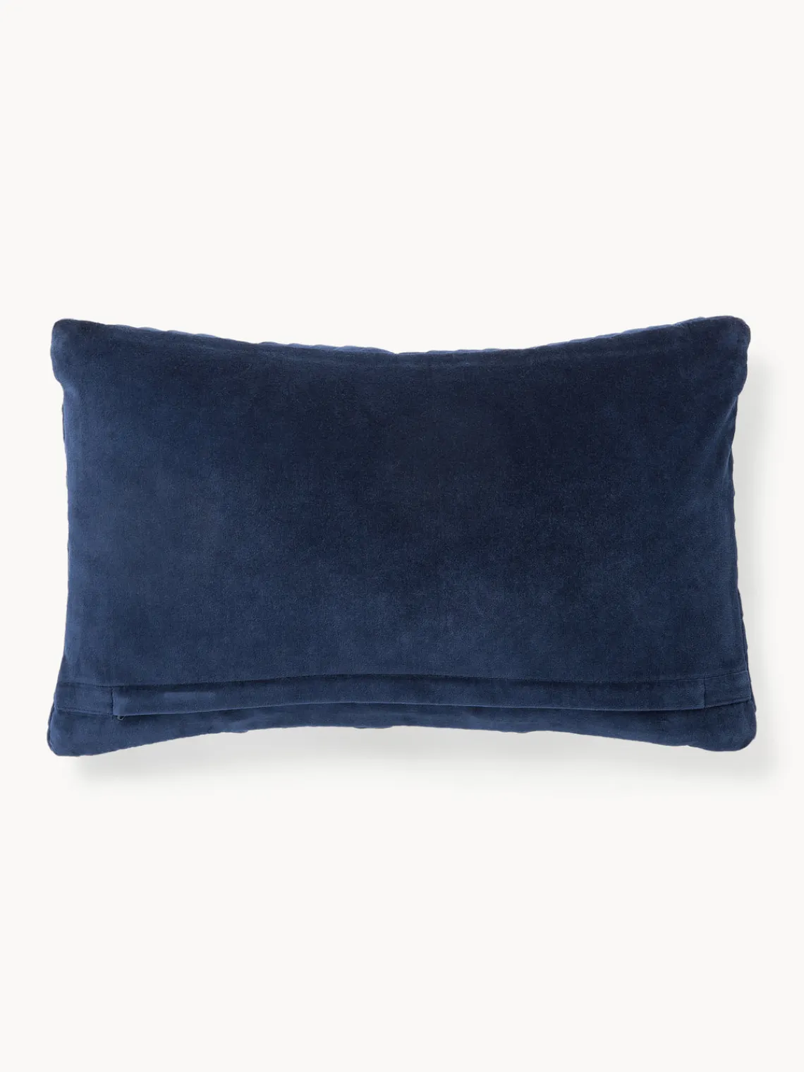 Mantas|Cojines Decorativos>Westwing Collection Funda de cojín de terciopelo texturizada Sina Azul oscuro