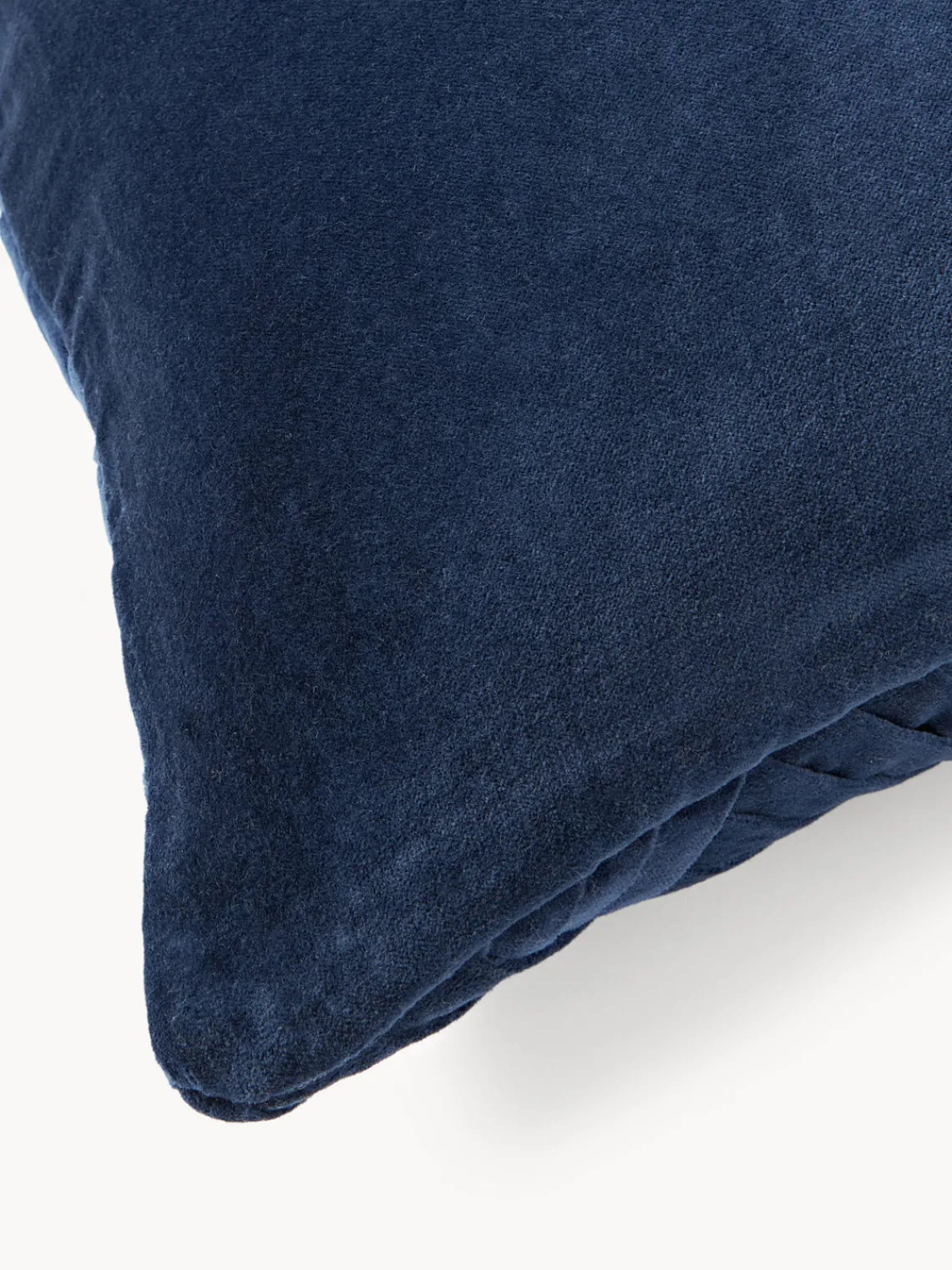 Mantas|Cojines Decorativos>Westwing Collection Funda de cojín de terciopelo texturizada Sina Azul oscuro