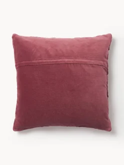 Cojines Decorativos|Mantas></noscript>Westwing Collection Funda de cojín de terciopelo texturizada Sina Rojo vino