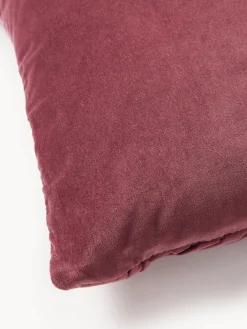 Cojines Decorativos|Mantas></noscript>Westwing Collection Funda de cojín de terciopelo texturizada Sina Rojo vino