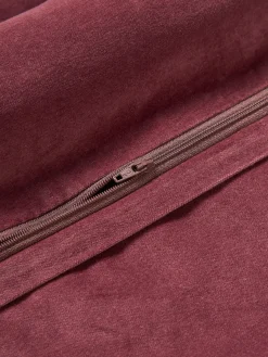 Cojines Decorativos|Mantas></noscript>Westwing Collection Funda de cojín de terciopelo texturizada Sina Rojo vino