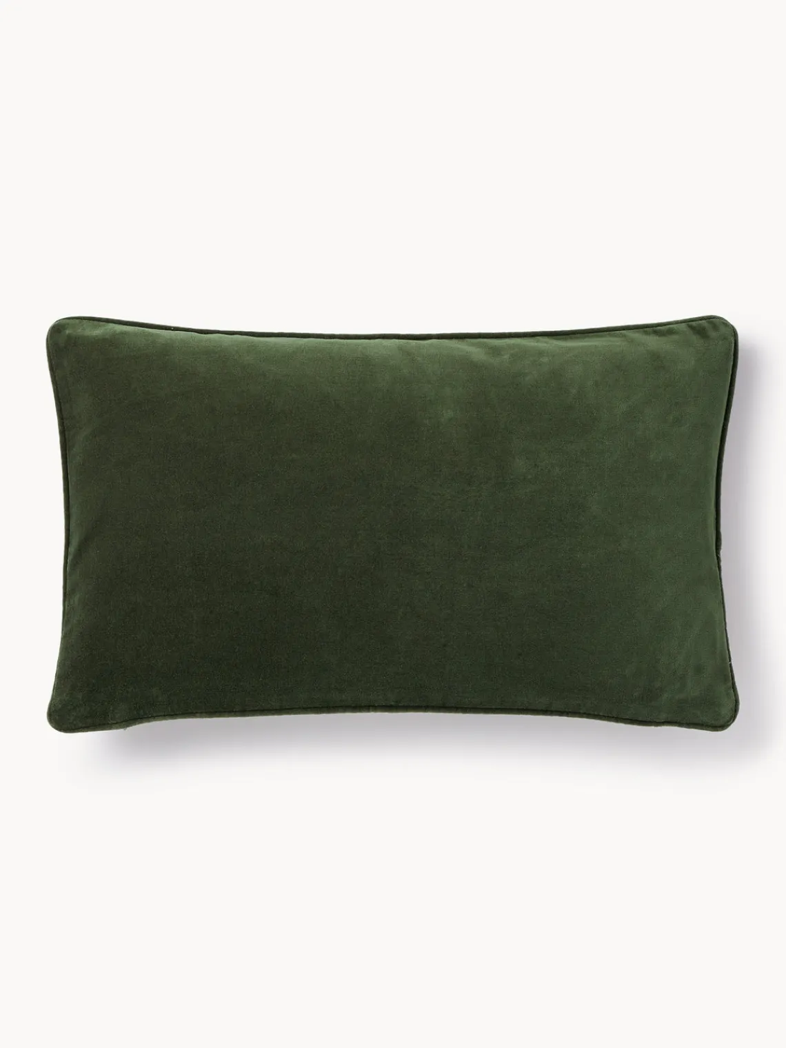 Mantas|Cojines Decorativos>Westwing Collection Funda de cojín de terciopelo Dana Verde oliva