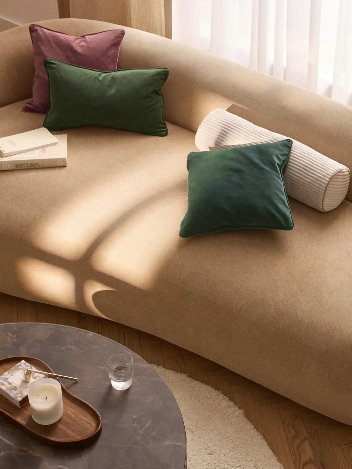 Mantas|Cojines Decorativos>Westwing Collection Funda de cojín de terciopelo Dana Verde oliva