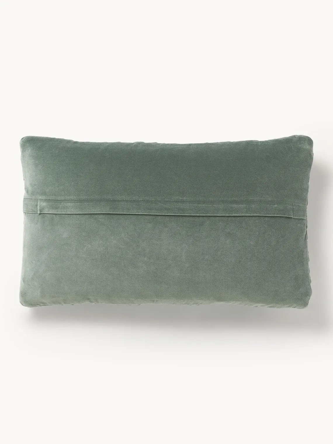 Mantas|Cojines Decorativos>Westwing Collection Funda de cojín de terciopelo texturizada Sina Verde salvia