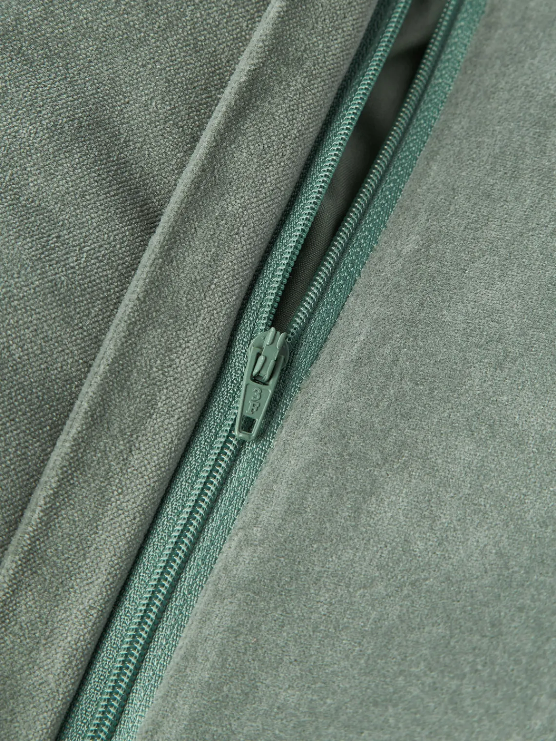 Mantas|Cojines Decorativos>Westwing Collection Funda de cojín de terciopelo texturizada Sina Verde salvia