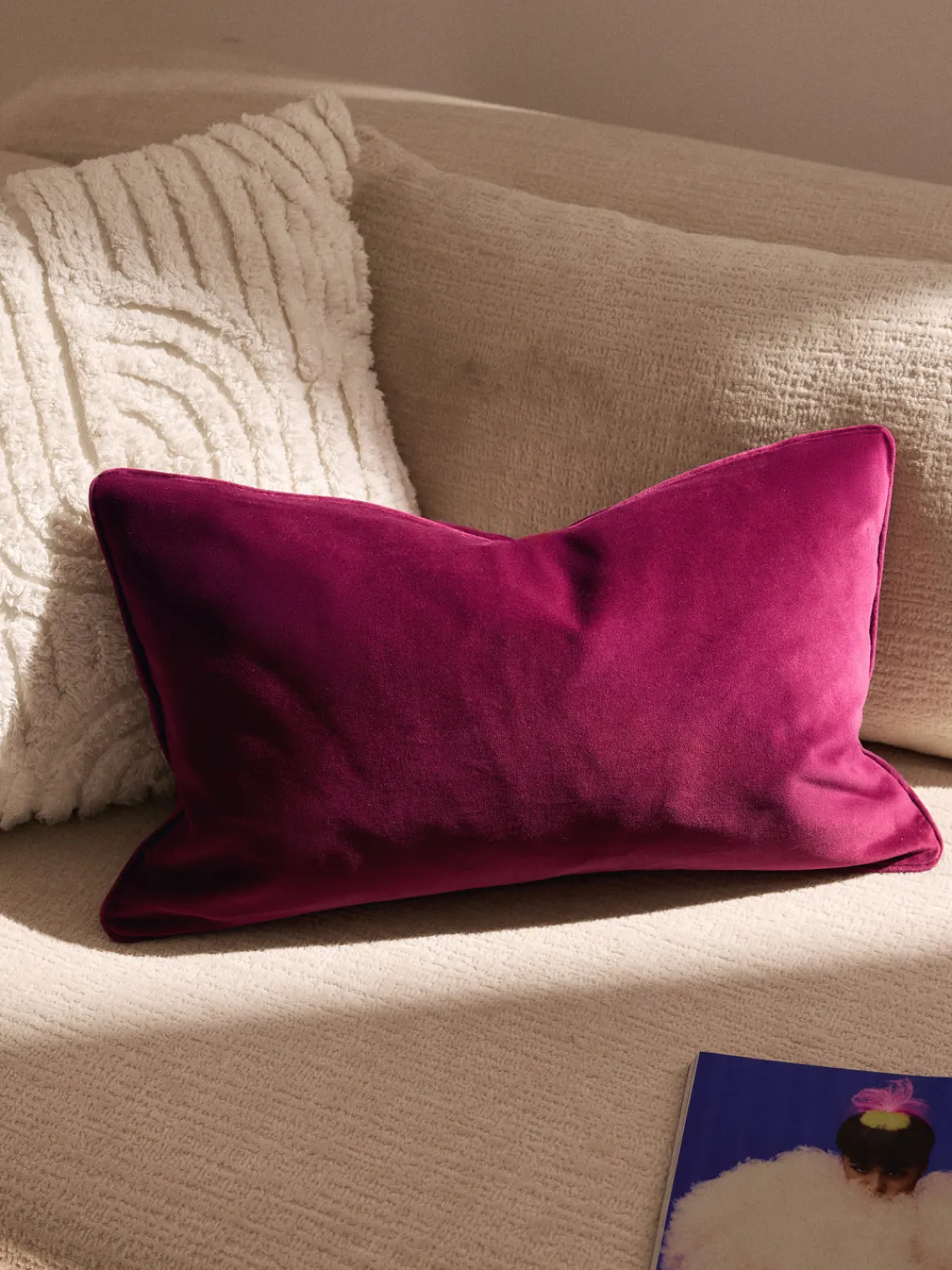 Mantas|Cojines Decorativos>Westwing Collection Funda de cojín de terciopelo Dana Morado