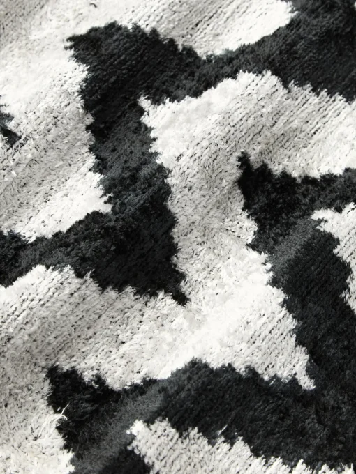 Cojines Decorativos|Cojines Decorativos>Les Ottomans Funda de cojín de terciopelo con estampado zigzag Velvety Beige, negro