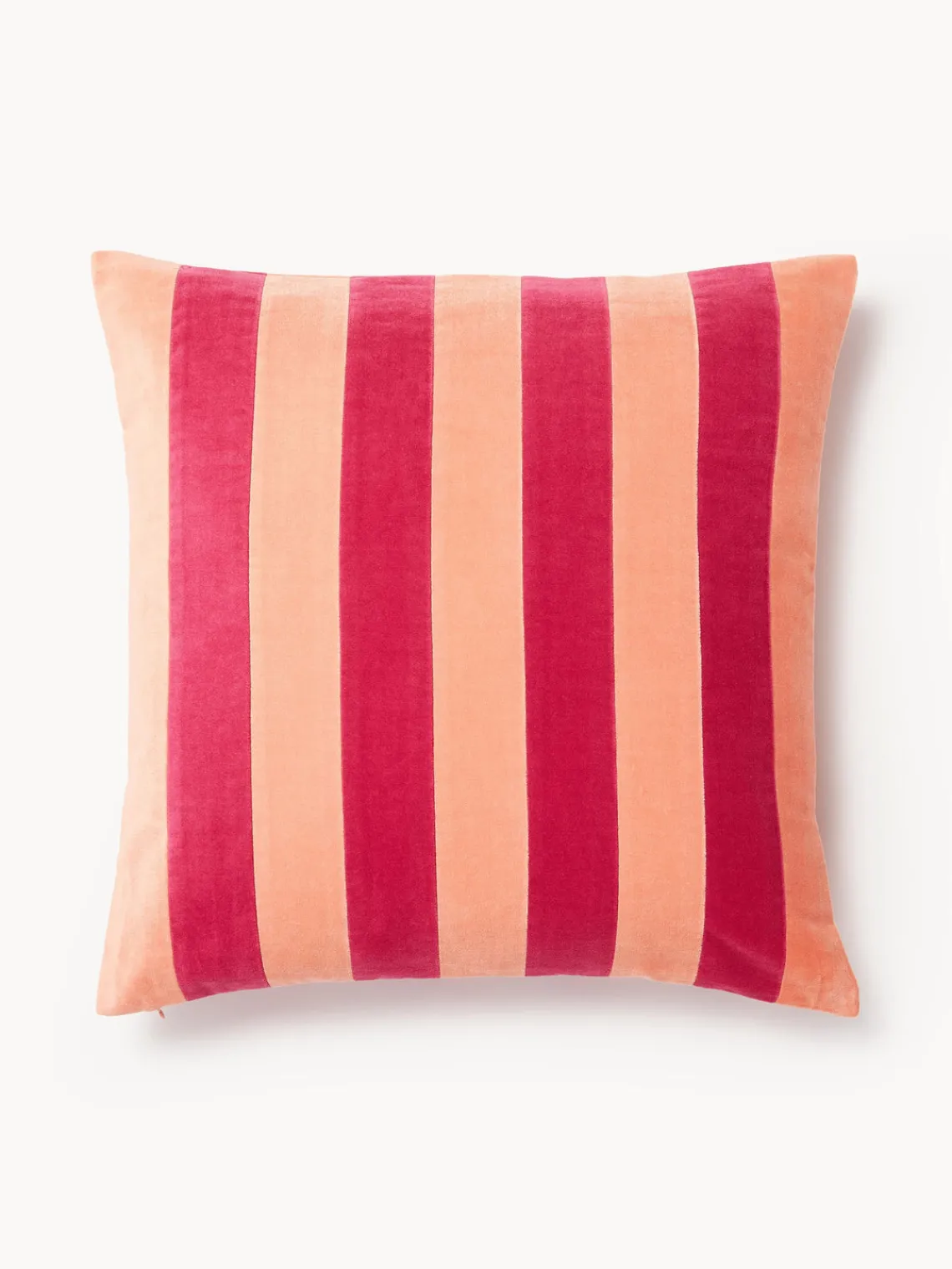 Mantas|Cojines Decorativos>Westwing Collection Funda de cojín de terciopelo patchwork Remus Melocotón, rosa