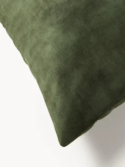 Almohadas|Mantas></noscript>Westwing Collection Funda de cojín de terciopelo acolchada Riko Verde oscuro
