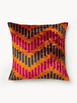 Outlet Funda de cojín de viscosa estampada en tejido jacquard Danelle Cojines Decorativos|Mantas