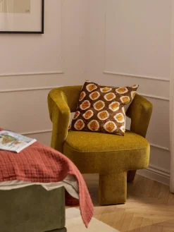 Outlet Funda de cojín de viscosa estampada en tejido jacquard Eddie Cojines Decorativos|Mantas