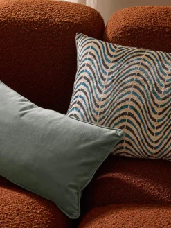 Discount Funda de cojín de viscosa estampada en tejido jacquard Hayden Cojines Decorativos|Mantas