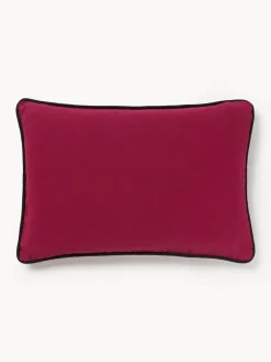 Cojines Decorativos|Mantas></noscript>Les Ottomans Funda de cojín decorativo de algodón artesanal Velvety Rojo óxido, beige