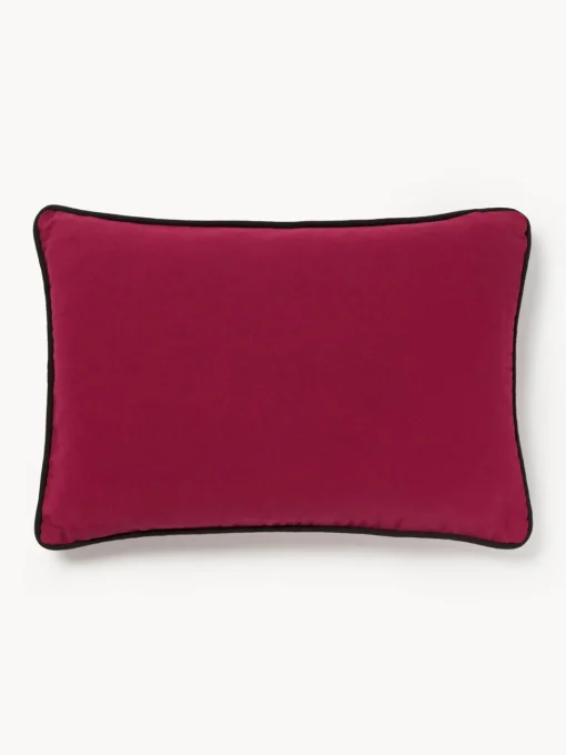 Cojines Decorativos|Mantas>Les Ottomans Funda de cojín decorativo de algodón artesanal Velvety Rojo óxido, beige