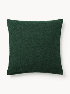 Cojines Decorativos|Cojines Decorativos>Westwing Collection Funda de cojín en tejido bouclé Bellamie Bouclé verde oscuro