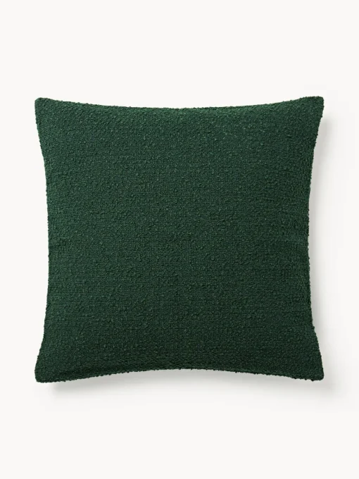 Cojines Decorativos|Cojines Decorativos>Westwing Collection Funda de cojín en tejido bouclé Bellamie Bouclé verde oscuro