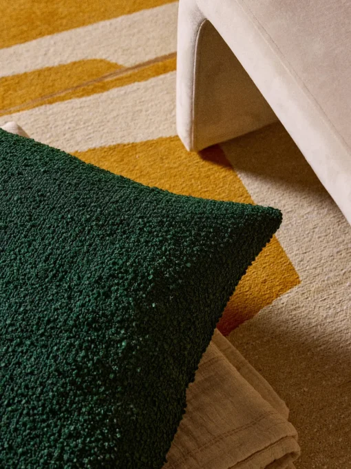 Cojines Decorativos|Cojines Decorativos>Westwing Collection Funda de cojín en tejido bouclé Bellamie Bouclé verde oscuro