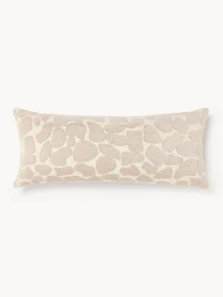 Cojines Decorativos|Mantas>Westwing Collection Funda de cojín en tejido bouclé y chenilla Nenda Beige, blanco Off White