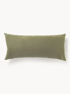 Mantas|Cojines De Exterior></noscript>Westwing Collection Funda de cojín para exterior con adorno decorativo Aryna Verde oliva, beige claro