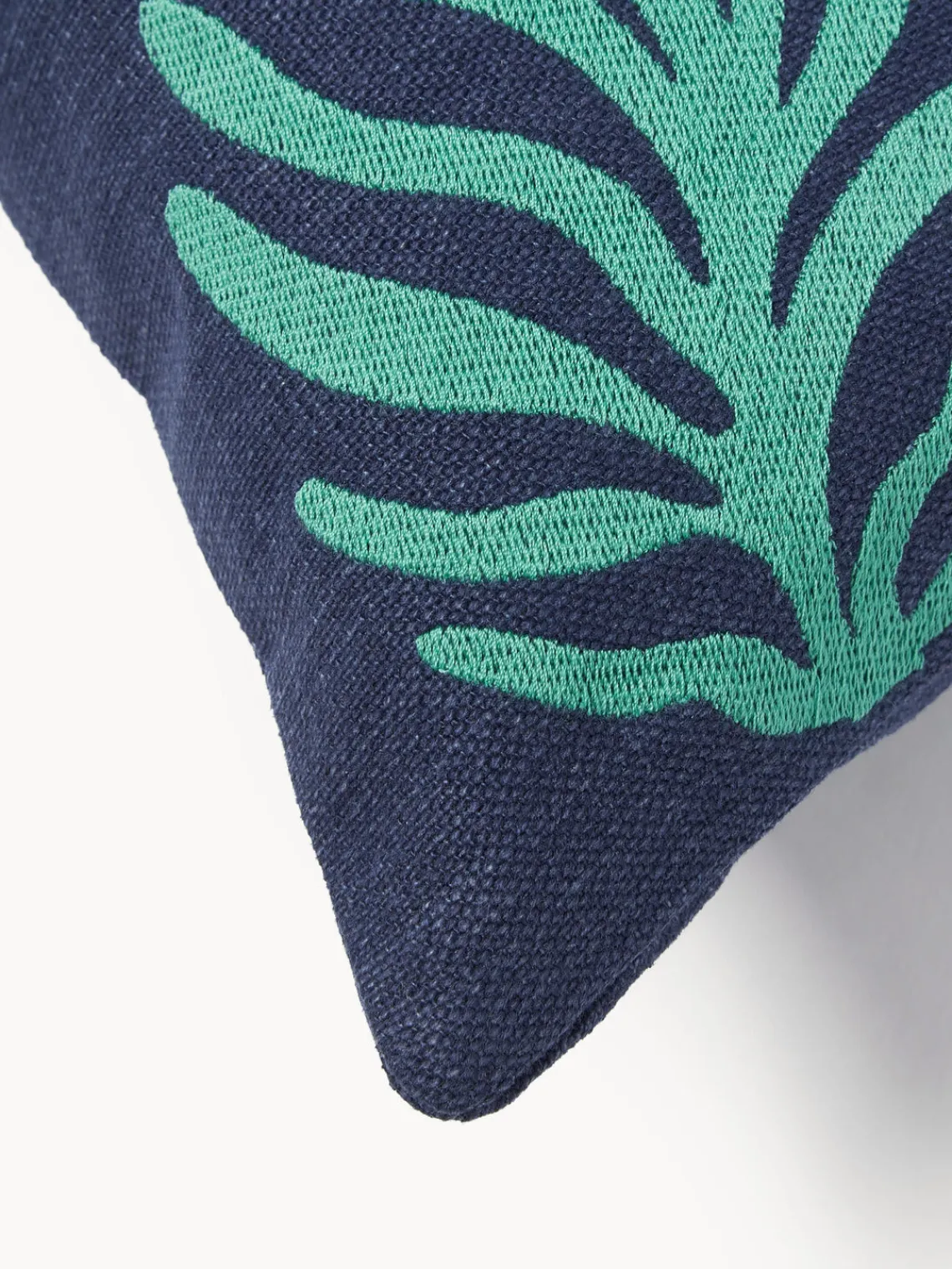 Mantas|Cojines De Exterior>Westwing Collection Funda de cojín para exterior decorativa Aryna Azul oscuro, verde turquesa