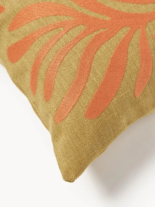 Mantas|Cojines De Exterior>Westwing Collection Funda de cojín para exterior decorativa Aryna Ocre, naranja