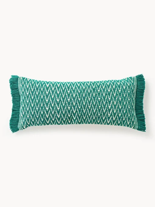 Hot Funda de cojín para exterior con tejido artesanal y flecos Suria Cojines De Exterior|Cojines Decorativos