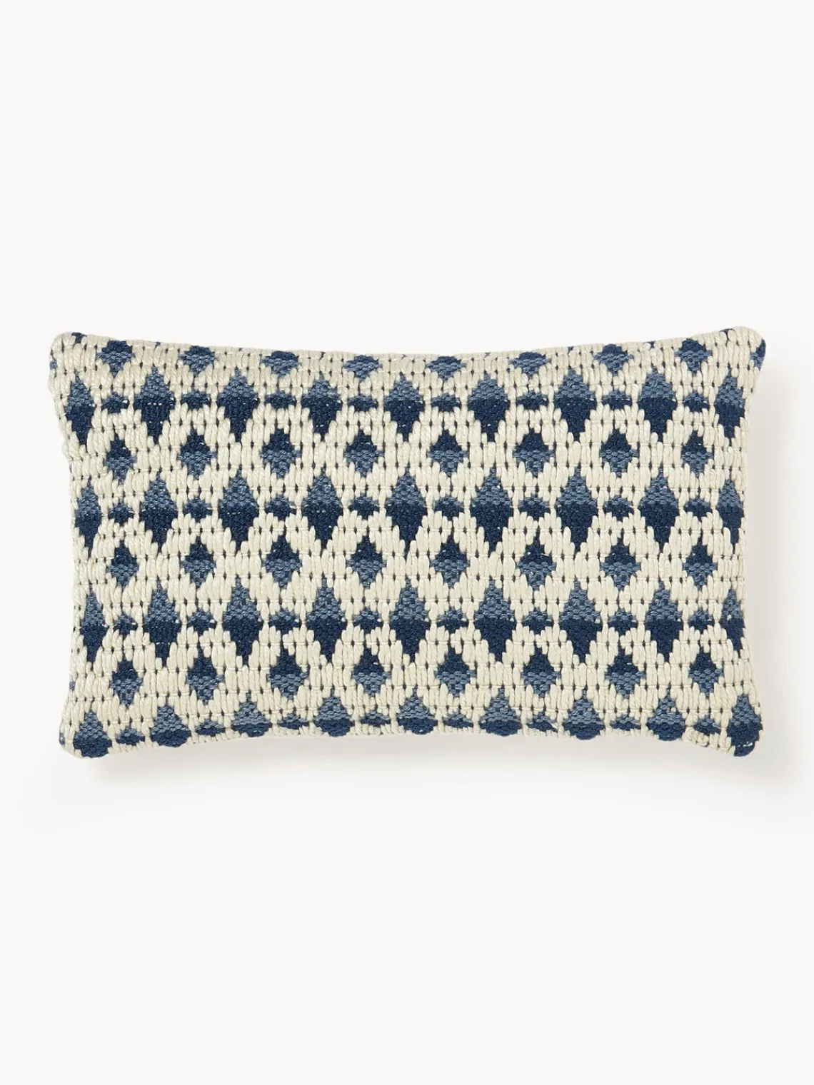 Cojines De Exterior|Cojines Decorativos>Westwing Collection Funda de cojín para exterior con tejido estampado Yamir Tonos azules, blanco Off White