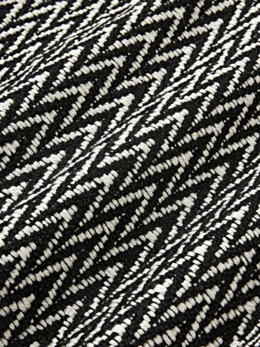 Cojines De Exterior|Cojines Decorativos>Westwing Collection Funda de cojín para exterior con tejido artesanal y flecos Suria Negro, Off White