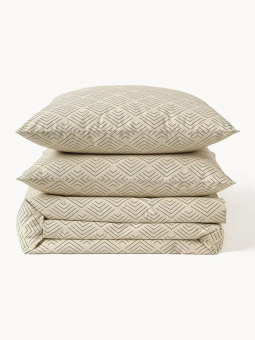 Fundas Nórdicas|Mantas>Westwing Collection Funda nórdica de algodón estampado Milano Beige
