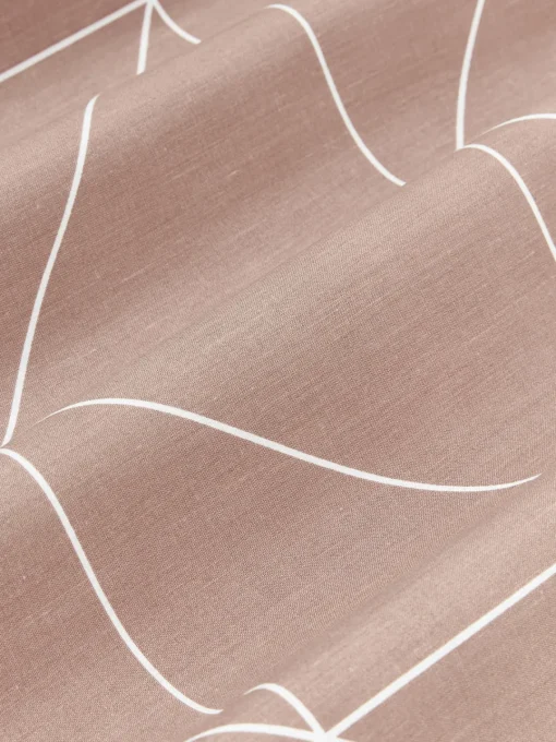 Fundas Nórdicas|Mantas>Westwing Collection Funda nórdica de algodón estampada Marla Blanco, rosa palo