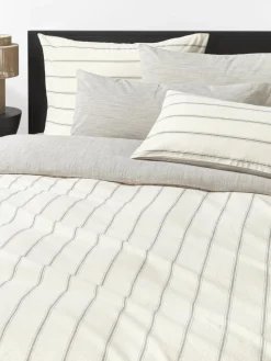 New Funda nórdica de algodón lavado a rayas Caspian Fundas Nórdicas|Mantas