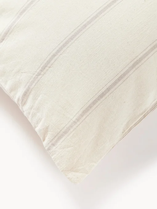 Fundas Nórdicas|Mantas>Westwing Collection Funda nórdica de algodón lavado a rayas Caspian Beige, Off White