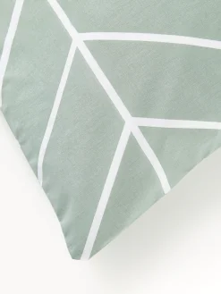 Mantas|Fundas Nórdicas></noscript>Westwing Collection Funda nórdica de algodón Mirja Verde salvia